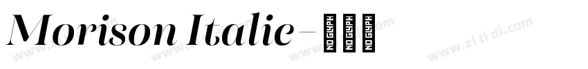 Morison Italic字体转换
